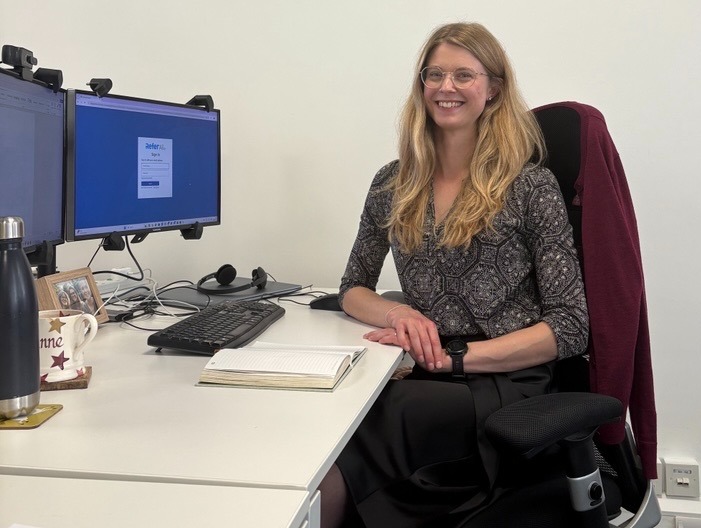 Ruth-Anne, Key Account Manager working hard in the ReferAll HO